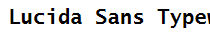 Lucida Sans Typewriter